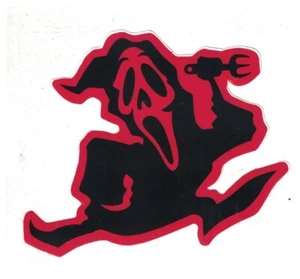 Scream ghost killer with fork 3.75" x 4.5" quality indoor outdoor Vinyl Sticker - Bild 1 von 3