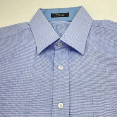 Camisa social masculina XMI platina - Azul - Tamanho G (16,5x32/33) - Excelente estado usado - Imagem 1 de 4