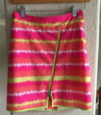 Womens EP Pro Golf Skirt Skort 0 Pink White Neon Yellow Orange Zipper - Image 1 of 4