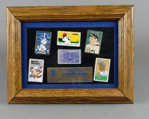 USPS Commemorative Baseball Pins in Frame - Babe Ruth, Lou Gehrig +++ - Picture 1 of 1