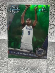 2023-24 Bowman Chrome Sapphire U Green REFRACTOR /99 AShton HArdaway Memphis - Picture 1 of 1