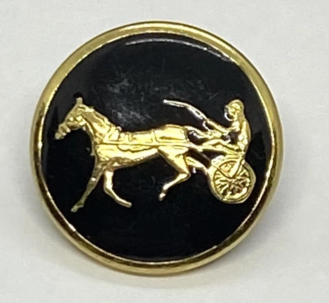 Vintage Hermes? Equestrian Horse And Rider 22.38 mm Button Cover
