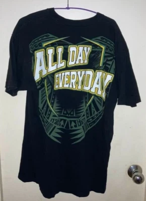 Green Bay Shaka Wear Black T-Shirt 3XL All Day Everyday Retro TRIBAL Graphics - Image 1 of 4