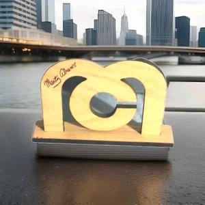 Mego Corp Marty Abrams Tabletop Wooden Logo Display Sign - Picture 1 of 4