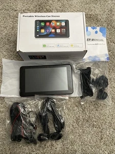 *READ* 2025 Enhanced Carplay Screen for Car - 7" HD Portable Carplay & Android - Picture 1 of 14