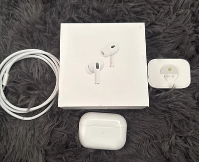 NEW Apple Airpods Pro 2 Wireless Earbuds Noise Cancellation Hearing Aid Feature - Image 1 of 4