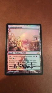 Stomping Ground Guildpact Signed German Foil Rare Maguc The Gathering  - Picture 1 of 3