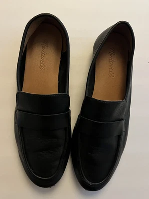 Классические черные кожаные мокасины Madewell размер 8,5 NN049 - Изображение 1 из 4