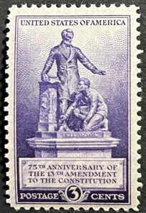 U.S. Scott #902, Single Stamp, 75th Anniv. Thirteenth Amendment, F-VF, MNH - Picture 1 of 2