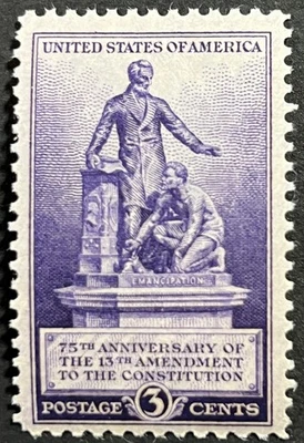 U.S. Scott #902, Single Stamp, 75th Anniv. Thirteenth Amendment, F-VF, MNH - Image 1 of 2