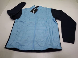 FootJoy Full Zip Hybrid Jacket Mens Size Medium Light Blue 981F 01273358 New - Picture 1 of 5
