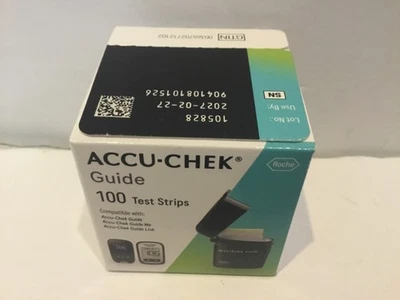 Accu-Chek Guide Diabetiker-Teststreifen 100 Stück Ablaufdatum: 2-27-27 kostenloser Versand 31,99 $ - Bild 1 von 4