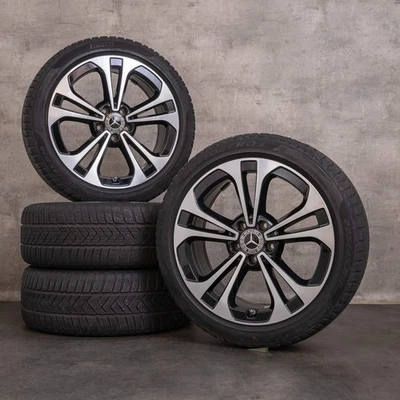 Mercedes C-Klasse Winterräder 18 Zoll W206 S206 Felgen A2064016200 schwarz - Bild 1 von 4