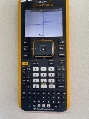 TI Nspire CX Color-Display Graphing Calculator with School Property Markings. - Image 1 of 4