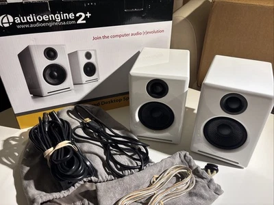 Audioengine 2+ Premium aktive Desktop-Lautsprecher - weiß - Bild 1 von 4