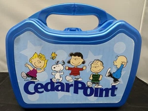 Fiambrera vintage Cedar Point Peanuts Snoopy Charlie Brown Whirley Drink Works - Imagen 1 de 10