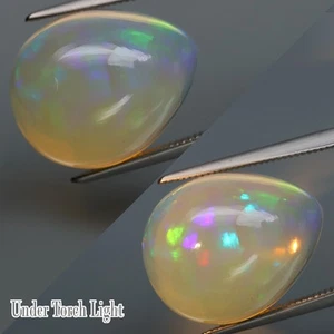 12.15Ct.Hardy STRONG! Natural HUGE Yellow&Rainbow Color Sparkling Opal Ethiopia - Picture 1 of 4
