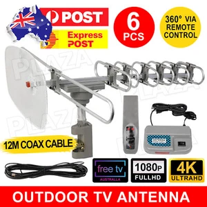 Outdoor TV Antenna Digital Rotating HD Amplified Aerial Signal Booster Remote - Picture 1 of 9