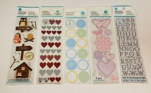 Lote de 5 paquetes de pegatinas artesanales Martha Stewart nuevas selladas álbumes de recortes - Imagen 1 de 11