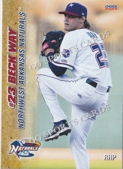 2023 Northwest Arkansas Naturals Beck Way RC Rookie Royals Minor League - Image 1 of 1