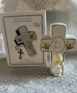 Precious Moments Blessings On Your First Holy Communion Box With Rosary Beads - Picture 1 of 6