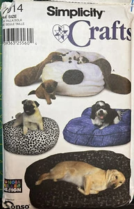 Simplicity 7014 Longia Miller Design Dog Beds Sewing Pattern Uncut Factory Fold - Picture 1 of 4