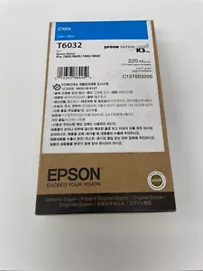 Original Epson T6032 CYAN K3 Tintenpatrone für 7800 9800 7880 9880 Ablaufdatum 2026 - Bild 1 von 2