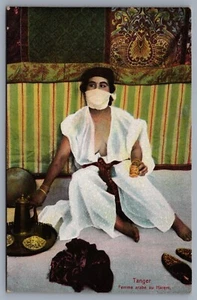 Tanger Morocco Arab Woman in Harem Risque Moroccan Postcard K4 - Picture 1 of 3