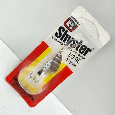 Spinner de acción ponderada Luhr Jensen Shyster blanco punto negro talla 1/8 oz 2404-018-063 con Foto 1 de 3