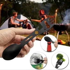 9 in 1 Camping/Survival Silverware Portable Tool. Multi-Function, Space-Saving. - Picture 1 of 9