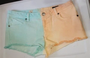 NWOT Volcom 28 High Voltage Color Block Jean Short Shorts 112175 - Picture 1 of 2