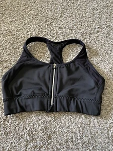 Reggiseno sportivo ATHLETA donna zip It racerback nero S small #792443 - Foto 1 di 8