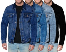 Men’s Red Label Premium Faded Denim Cotton Jean Button Up  Slim Fit Jacket