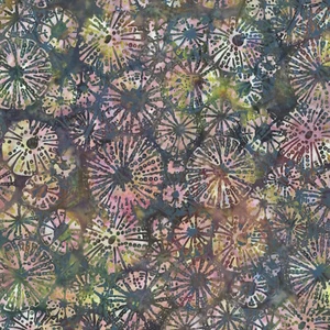 Hoffman - Bali Batik - Along The Shores - Urchins - Sea Urchin, Fabric BTY - Picture 1 of 8