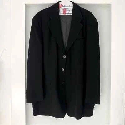 mondo di marco для saks пятой авеню черный спортивное пальто куртка большой 100% шерсти - Изображение 1 из 4