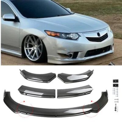 For Acura TSX Carbon Fiber Style Front Bumper Lip Splitter Spoiler Body Kit Foto 1 de 4
