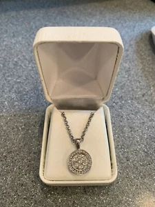 Splendida collana 18 pollici strass nuova vintage anni 90 mai indossata custodia inclusa - Foto 1 di 7