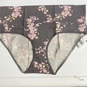 NWT Motherhood Maternity Women's Black Floral Foldover Brief Panties Size M - Picture 1 of 5