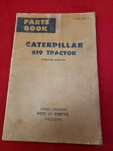 CATERPILLAR 619 TRACTOR GASOLINE STARTING PARTS BOOK UEO33396 - Picture 1 of 12