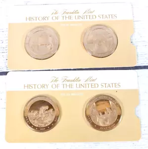 Franklin Mint History of the United States Medals Sets 1918,19,26,27 Bronze. - Picture 1 of 11