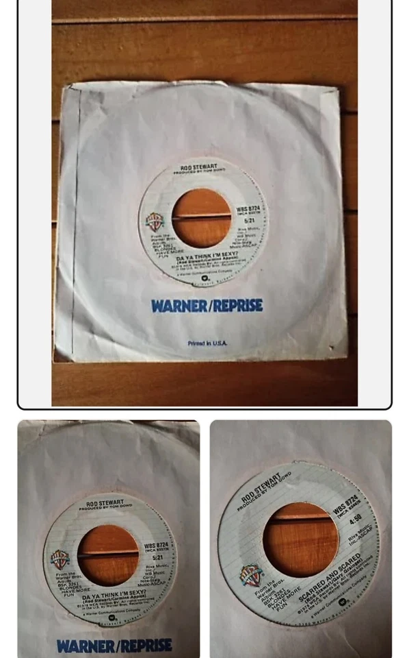 Rod Stewart Da Ya Think I M Sexy/scarred And Scared 45 Giri Pop Rock MINT Cover - Immagine 1 di 1