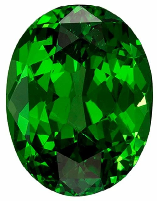 Natural Extra Fine Rich Green Chrome Diopside - Oval - Eastern Siberia - AAA+ Gr - Image 1 of 1