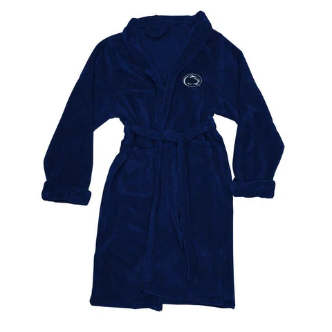 Penn State Nittany Lions Men's L/XL Bathrobe [NEW] NCAA Throw Blanket Sleep Robe Cover