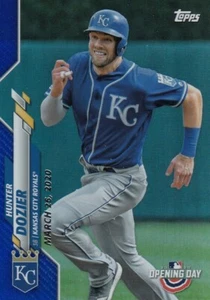 Hunter Dozier 2020 día de apertura lámina azul #120 Royals QTY disponible - Imagen 1 de 1