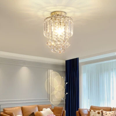 23cm Crystal Ceiling Light Pendant Light Modern Chandeliers Living Room Bedroom - Image 1 of 4
