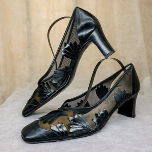 Scarpe Antonio Parillo Roma decolte tacco alto punta quadrata EU 39 US 8,5 UK 6,5 AU 8,5 - Foto 1 di 18