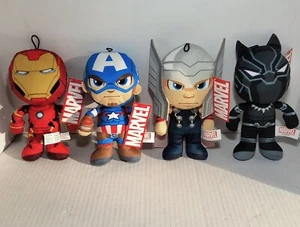 Marvel 8"-9" Plush Full Set of 4 Avengers Iron Man Captain America Thor Panther - Picture 1 of 6