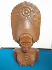 Vintage Hand Carved Walnut Wood figure in Traditional costume 32 cm tall