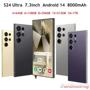 S24 Ultra 5G Smartphone 7.3" Factory Unlocked Android 14 Cell Phones Dual SIM - Afbeelding 1 van 27