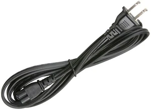 AC POWER ADAPTER REPLACEMENT CABLE CORD US PLUG 2-PRONG/FLAT SLOT 2 PIN PORT 6FT - Picture 1 of 2